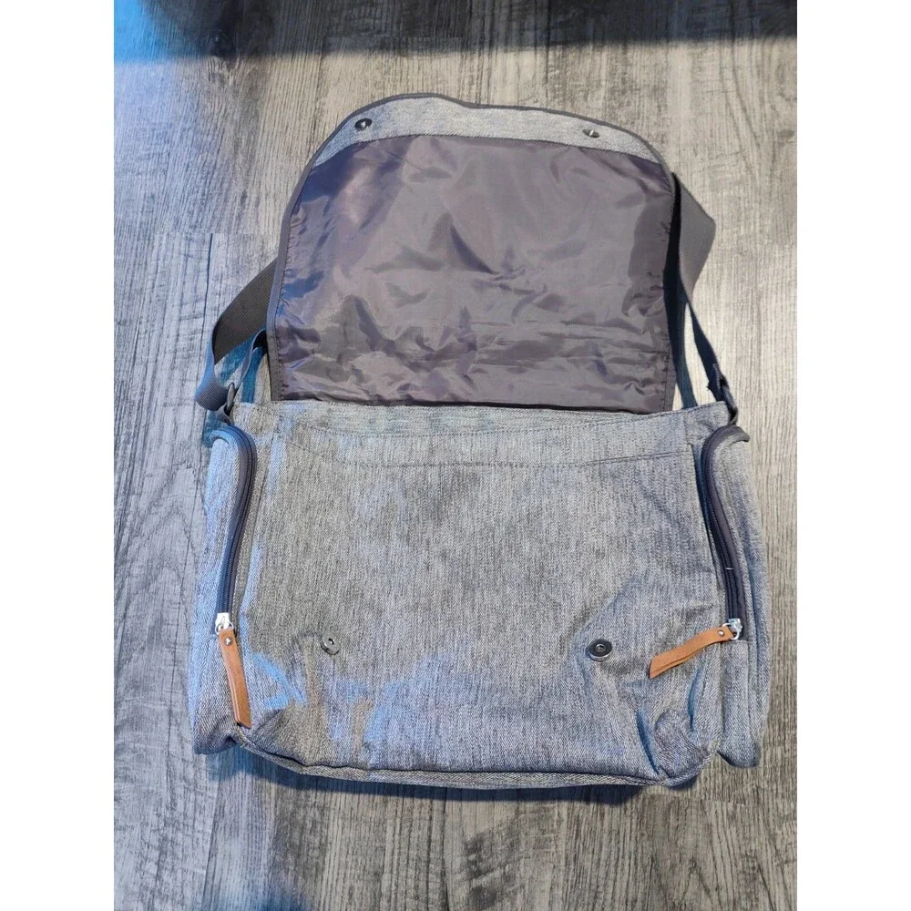 Diaper Bag BB GEAR New Grey Messenger Bag - Dad Bag For Baby.